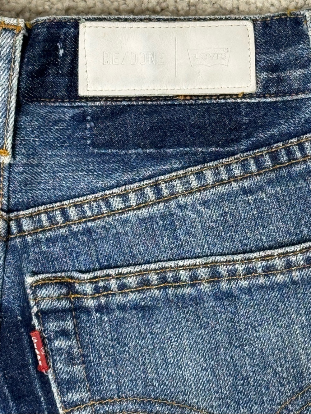 RE/DONE Levi’s High Rise Cutoff Denim Shorts Vintage Wash Size 24 - Picture 6 of 10